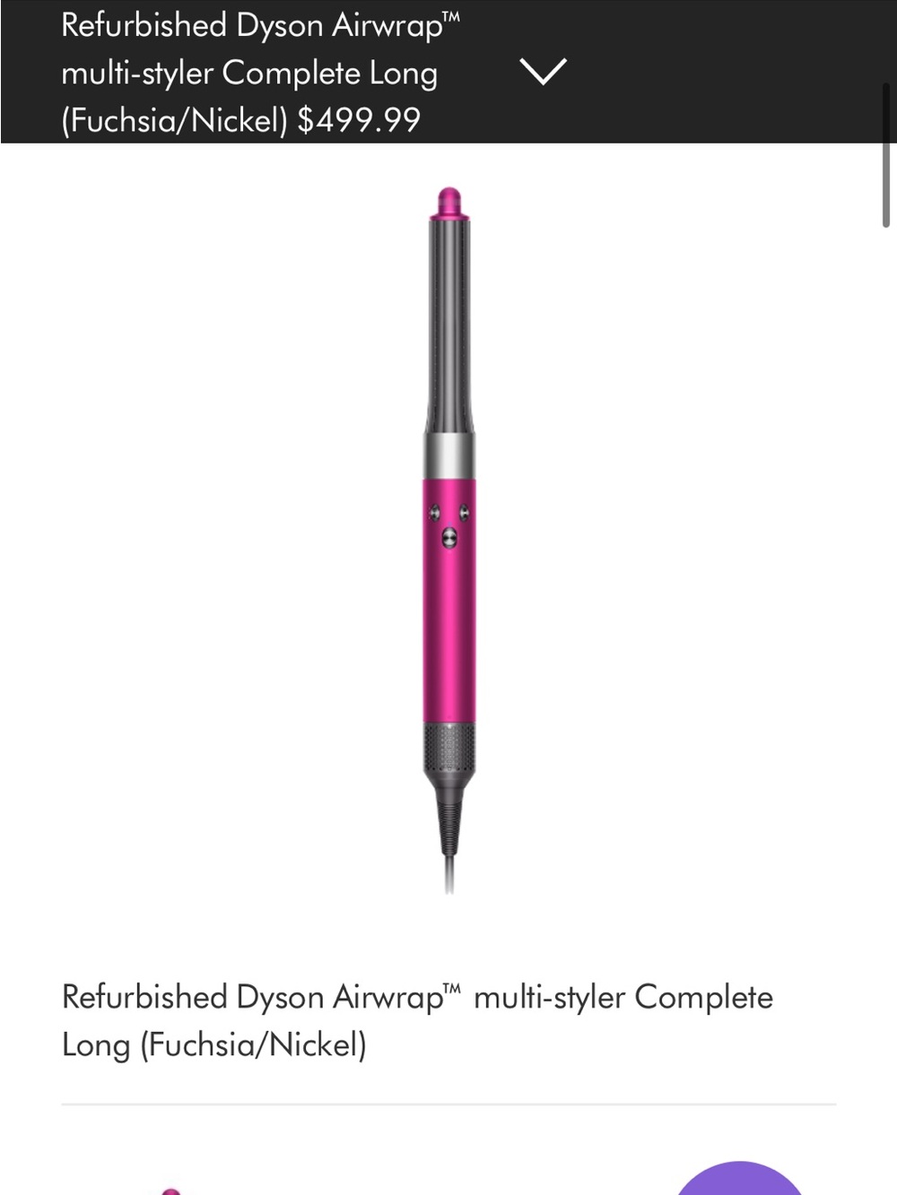Auth. Refurbished Dyson Airwrap Long Styler (Good Condition) - Picture 12 of 14
